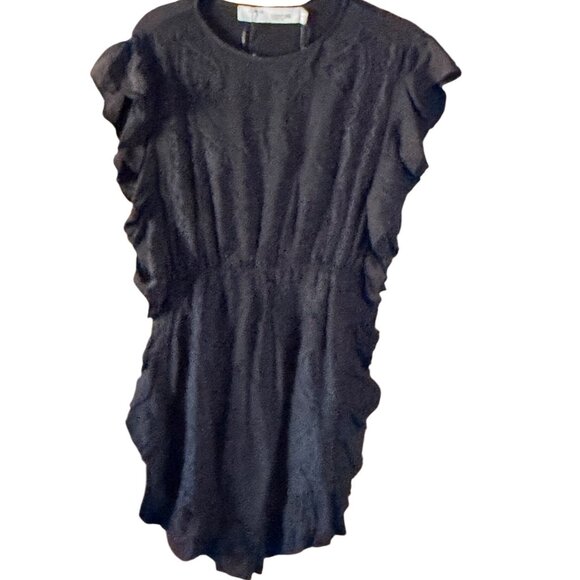 IRO Zestful Lace Inset Black Mini Dress Size 34 XS - Picture 5 of 16